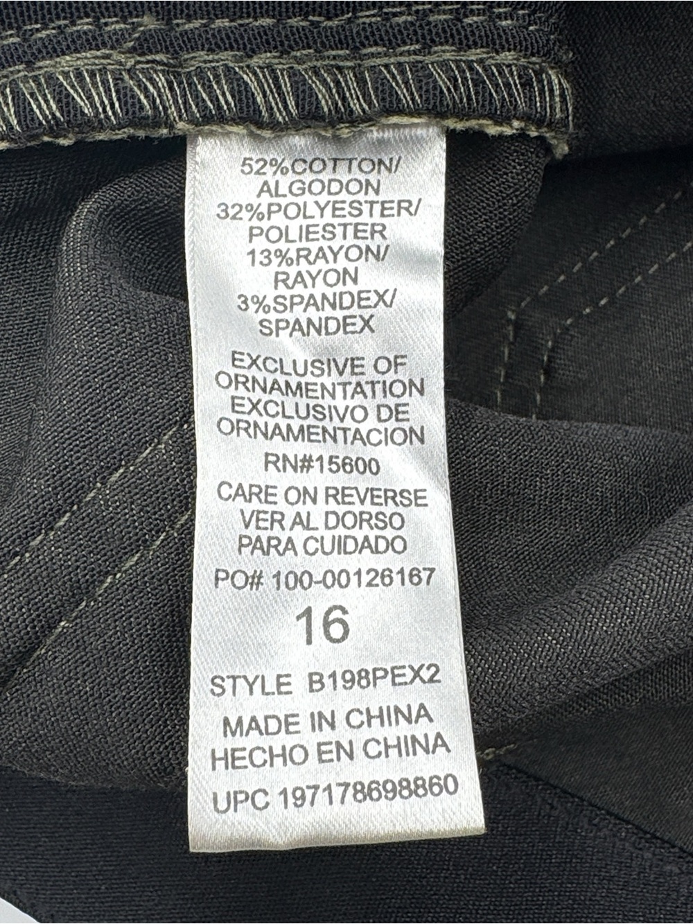 Democracy Ab’solution’ Ankle Length Straight Leg Pants Size 16 - Picture 12 of 16